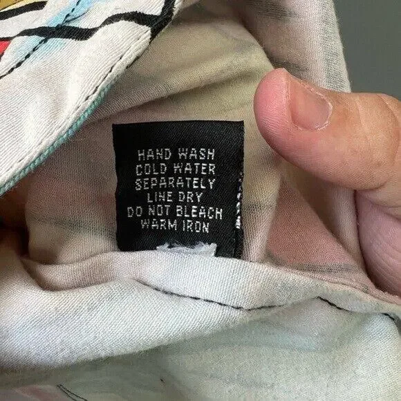 Vintage 90s mirror image surrealist multi colored patterned button up jacket - Picture 10 of 11